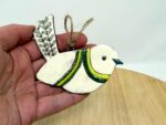 Handmade Terracotta Bird Ornament | Sgraffito Ceramic Wall Hanging (1 of 8) -- Fabode Ceramics