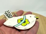 Handmade Terracotta Bird Ornament | Sgraffito Ceramic Wall Hanging (8 of 10) -- Fabode Ceramics