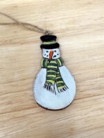Handmade Ceramic Snowman Christmas Ornament – Rustic Hanging Decoration (2 of 7) -- Fabode Ceramics