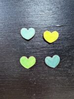 Handmade Rustic Ceramic Heart Magnets – Set of 4 in Soft Green & Blue Tones (9 of 10) -- Fabode Ceramics
