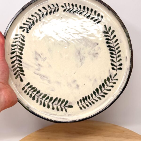 Handmade Large Ceramic Dinner Plate – Scandinavian Folk Inspired Stoneware (1 of 18) -- Fabode Ceramics