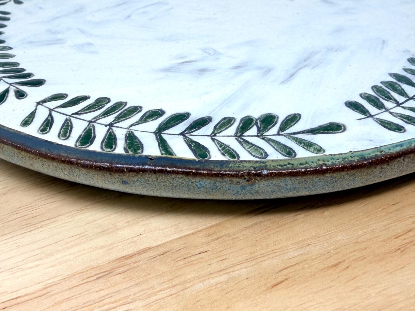 Handmade Large Ceramic Dinner Plate – Scandinavian Folk Inspired Stoneware (13 of 18) -- Fabode Ceramics
