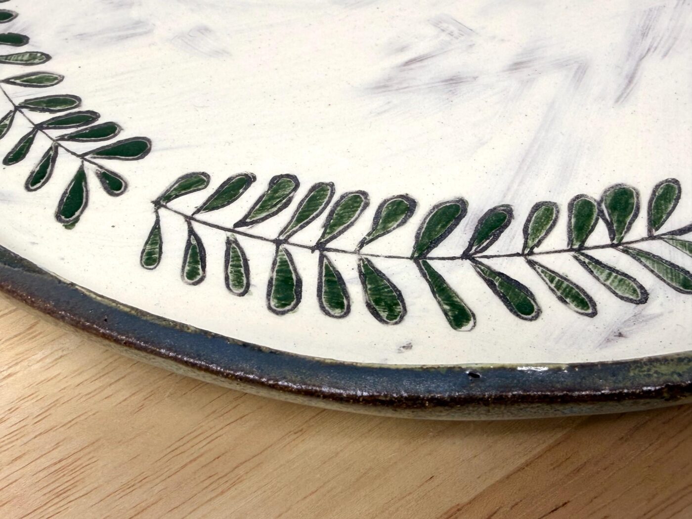Handmade Large Ceramic Dinner Plate – Scandinavian Folk Inspired Stoneware (12 of 18) -- Fabode Ceramics