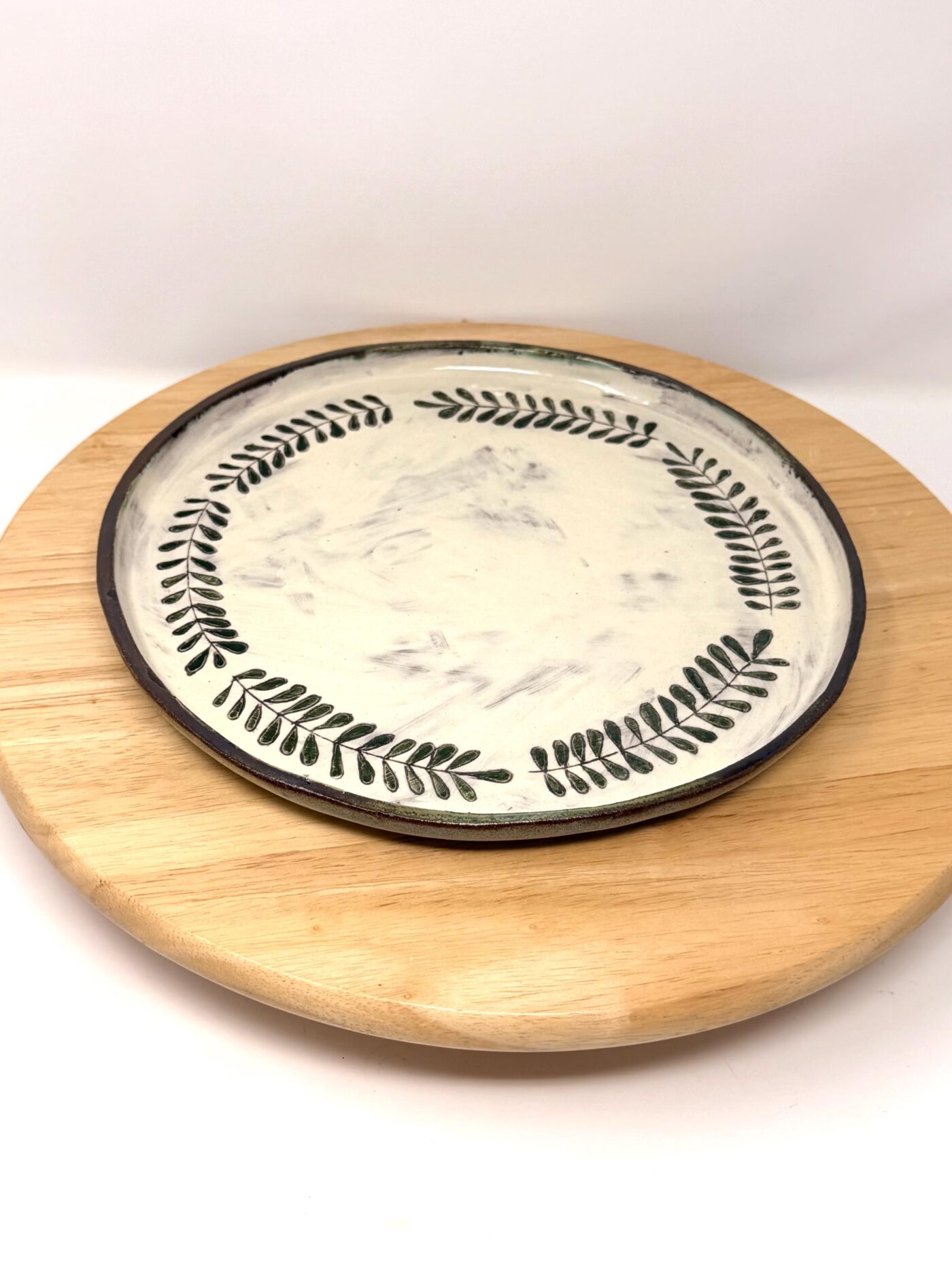 Handmade Large Ceramic Dinner Plate – Scandinavian Folk Inspired Stoneware (16 of 18) -- Fabode Ceramics