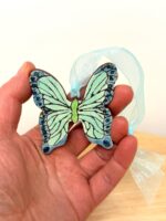 Handmade Ceramic Butterfly Ornament – Folk Art Hanging Decoration (1 of 12) -- Fabode Ceramics