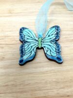 Handmade Ceramic Butterfly Ornament – Folk Art Hanging Decoration (6 of 12) -- Fabode Ceramics