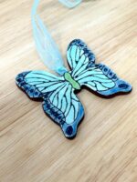 Handmade Ceramic Butterfly Ornament – Folk Art Hanging Decoration (8 of 12) -- Fabode Ceramics