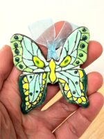 Handmade Ceramic Butterfly Ornament – Folk Art Hanging Decoration (1 of 10) -- Fabode Ceramics