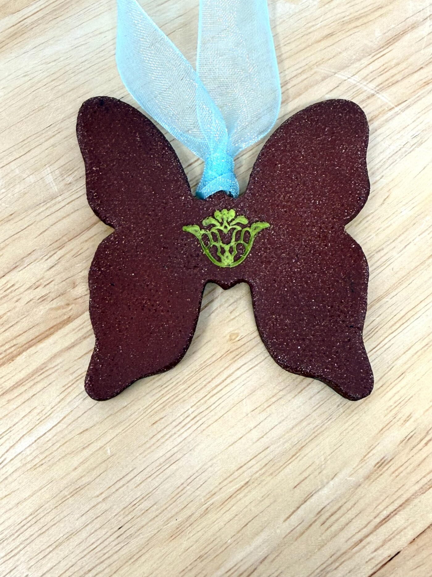 Handmade Ceramic Butterfly Ornament – Folk Art Hanging Decoration (10 of 10) -- Fabode Ceramics