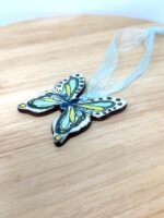Handmade Ceramic Butterfly Ornament – Scandinavian Folk Art Wall Hanging, Terracotta Decor (9 of 13) -- Fabode Ceramics