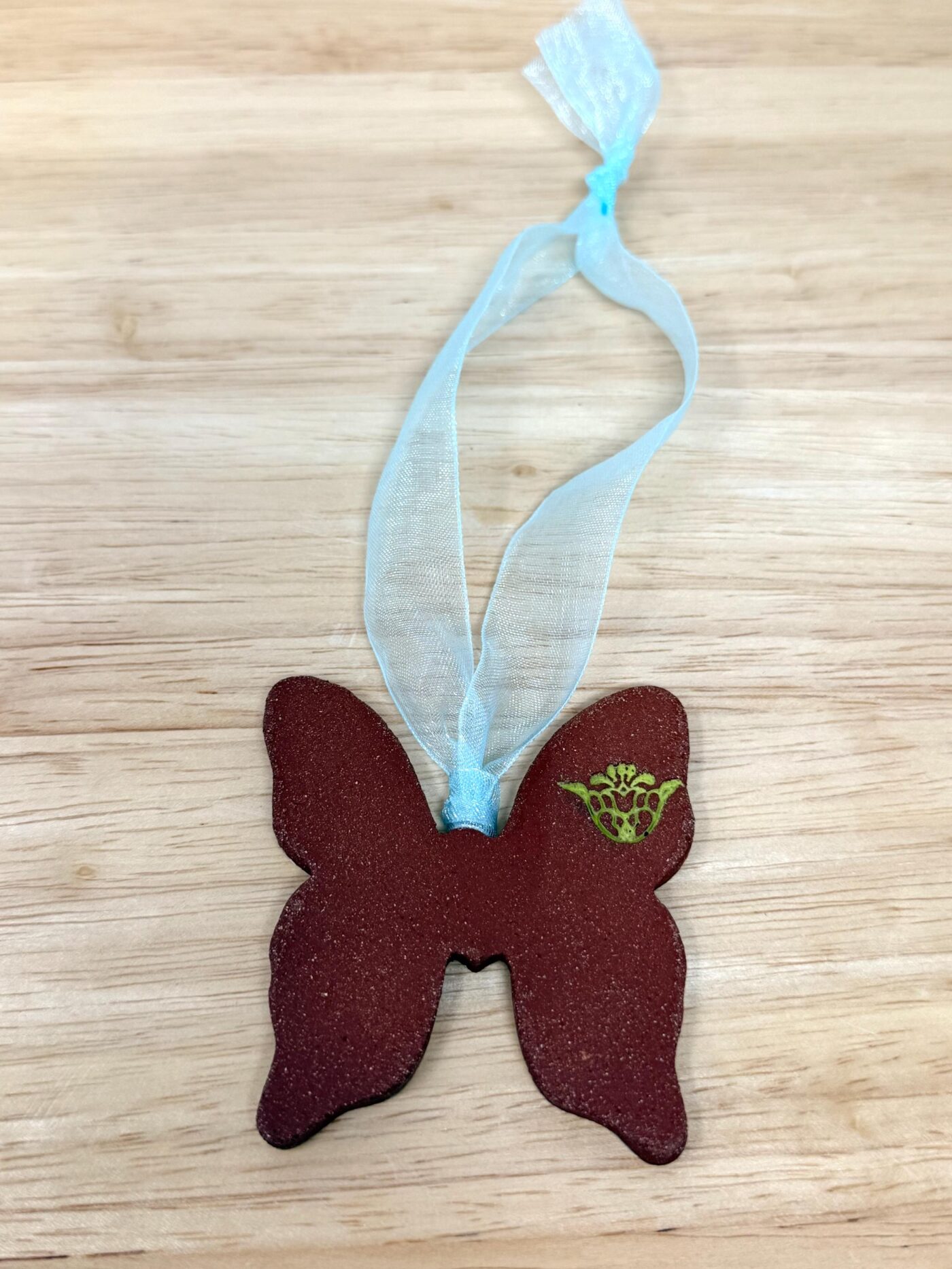 Handmade Ceramic Butterfly Ornament – Scandinavian Folk Art Wall Hanging, Terracotta Decor (10 of 13) -- Fabode Ceramics