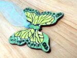 Handmade Ceramic Butterfly Ornament – Yellow & Green Folk Art Wall Hanging – Rustic Terracotta Home Decor (5 of 8) -- Fabode Ceramics