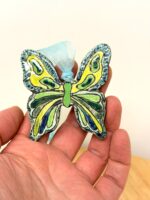 Handmade Ceramic Butterfly Ornament – Folk Art Wall Hanging, Terracotta Clay Decor (3 of 17) -- Fabode Ceramics