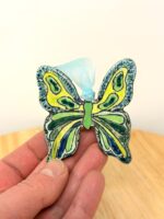 Handmade Ceramic Butterfly Ornament – Folk Art Wall Hanging, Terracotta Clay Decor (1 of 17) -- Fabode Ceramics