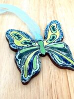 Handmade Ceramic Butterfly Ornament – Folk Art Wall Hanging, Terracotta Clay Decor (11 of 17) -- Fabode Ceramics