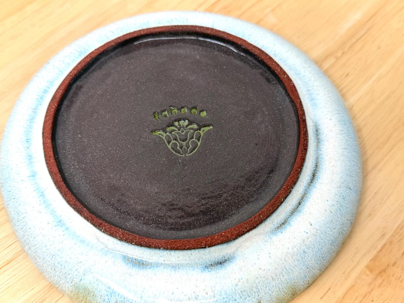 Handmade Small Ceramic Plate – Folk Flower Design – Rustic Terracotta Side Plate (12 of 13) -- Fabode Ceramics