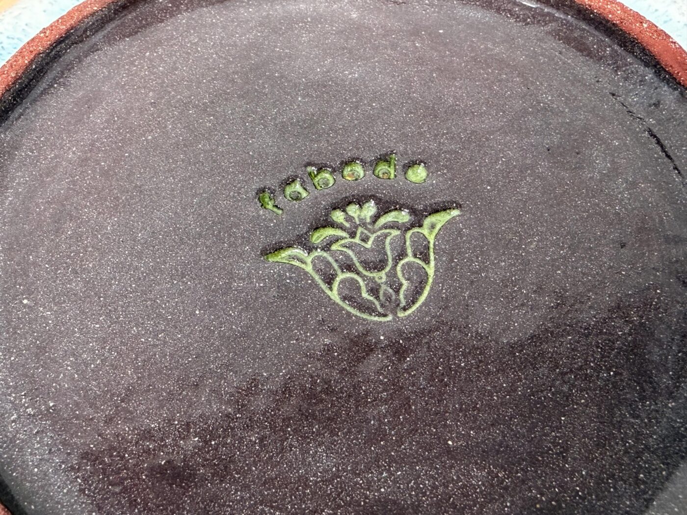Handmade Small Ceramic Plate – Folk Flower Design – Rustic Terracotta Side Plate (13 of 13) -- Fabode Ceramics