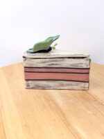 Handmade Ceramic Cake Slice Trinket Box – Butterfly Lid – Rustic Terracotta Jewellery Box (10 of 16) -- Fabode Ceramics