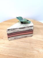 Handmade Ceramic Cake Slice Trinket Box – Butterfly Lid – Rustic Terracotta Jewellery Box (11 of 16) -- Fabode Ceramics