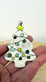 Handmade Ceramic Christmas Tree Ornament – Rustic Terracotta Tree Decoration – Folk Inspired Holiday Decor (2 of 7) -- Fabode Ceramics