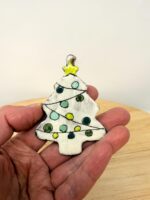 Handmade Ceramic Christmas Tree Ornament – Rustic Terracotta Tree Decoration – Folk Inspired Holiday Decor (3 of 7) -- Fabode Ceramics