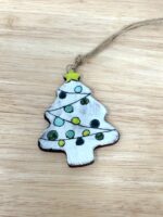 Handmade Ceramic Christmas Tree Ornament – Rustic Terracotta Tree Decoration – Folk Inspired Holiday Decor (5 of 7) -- Fabode Ceramics
