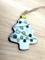 Handmade Ceramic Christmas Tree Ornament – Rustic Terracotta Tree Decoration – Folk Inspired Holiday Decor (6 of 7) -- Fabode Ceramics