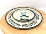 Handmade Large Ceramic Dinner Plate – Scandinavian Folk Inspired Stoneware (4 of 19) -- Fabode Ceramics