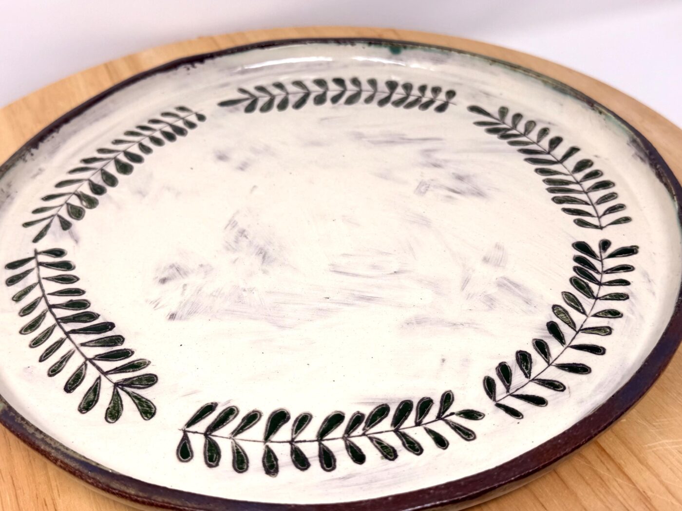 Handmade Large Ceramic Dinner Plate – Scandinavian Folk Inspired Stoneware (5 of 18) -- Fabode Ceramics