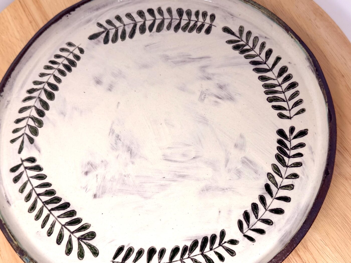 Handmade Large Ceramic Dinner Plate – Scandinavian Folk Inspired Stoneware (6 of 18) -- Fabode Ceramics