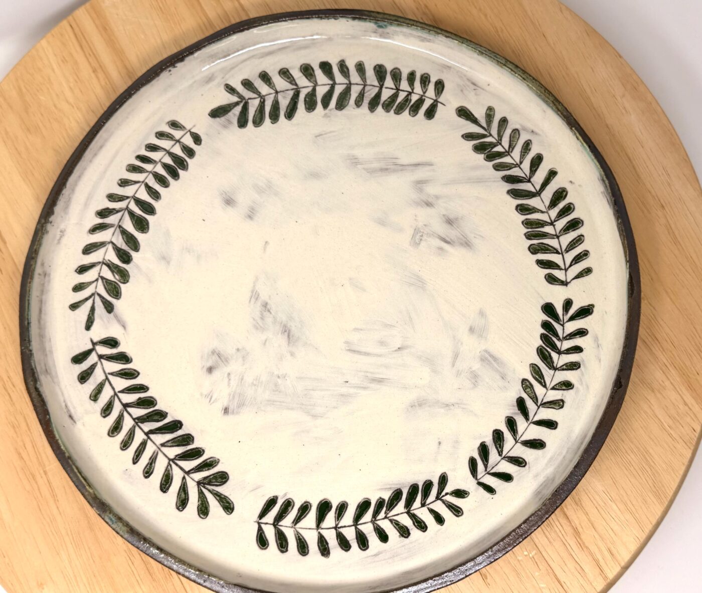 Handmade Large Ceramic Dinner Plate – Scandinavian Folk Inspired Stoneware (7 of 18) -- Fabode Ceramics