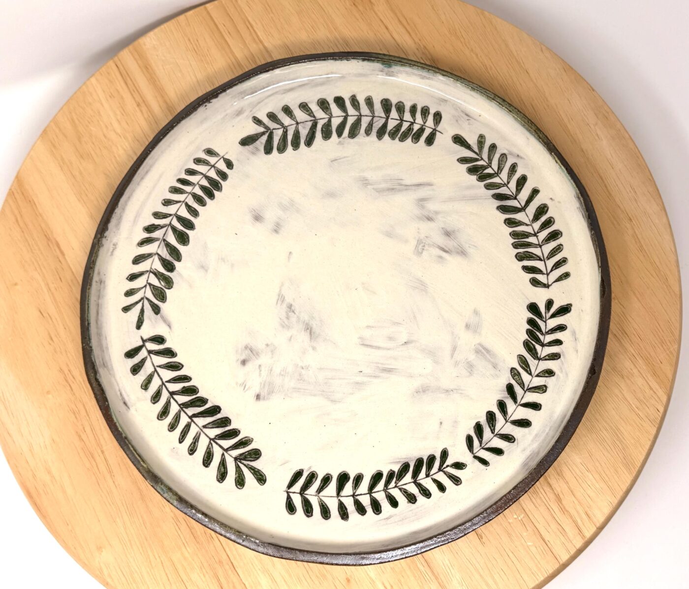 Handmade Large Ceramic Dinner Plate – Scandinavian Folk Inspired Stoneware (8 of 18) -- Fabode Ceramics