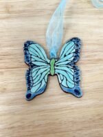 Handmade Ceramic Butterfly Ornament – Folk Art Hanging Decoration (5 of 12) -- Fabode Ceramics
