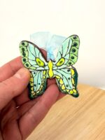 Handmade Ceramic Butterfly Ornament – Folk Art Hanging Decoration (3 of 10) -- Fabode Ceramics
