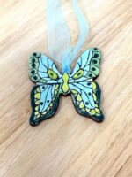 Handmade Ceramic Butterfly Ornament – Folk Art Hanging Decoration (5 of 10) -- Fabode Ceramics