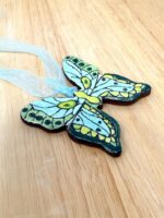 Handmade Ceramic Butterfly Ornament – Folk Art Hanging Decoration (8 of 10) -- Fabode Ceramics