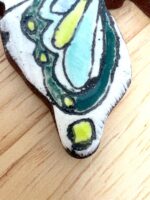 Handmade Ceramic Butterfly Ornament – Scandinavian Folk Art Wall Hanging, Terracotta Decor (12 of 13) -- Fabode Ceramics