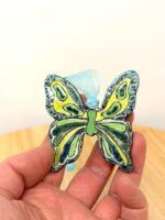 Handmade Ceramic Butterfly Ornament – Folk Art Wall Hanging, Terracotta Clay Decor (2 of 17) -- Fabode Ceramics