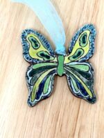 Handmade Ceramic Butterfly Ornament – Folk Art Wall Hanging, Terracotta Clay Decor (16 of 17) -- Fabode Ceramics