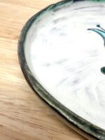 Handmade Small Ceramic Plate – Scandinavian Inspired Folk Flower – Rustic Terracotta Side Plate (8 of 14) -- Fabode Ceramics