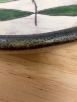 Handmade Small Ceramic Plate – Scandinavian Inspired Folk Flower – Rustic Terracotta Side Plate (9 of 14) -- Fabode Ceramics