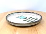 Handmade Small Ceramic Plate – Scandinavian Inspired Folk Flower – Rustic Terracotta Side Plate (13 of 14) -- Fabode Ceramics