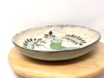 Large Ceramic Serving Bowl – Folk art inspired Bird, Rustic Terracotta Pasta Dish (8 of 12) -- Fabode Ceramics