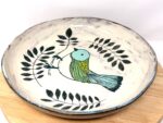 Large Ceramic Serving Bowl – Folk art inspired Bird, Rustic Terracotta Pasta Dish (7 of 12) -- Fabode Ceramics