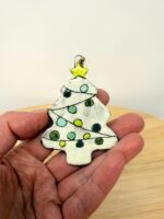 Handmade Ceramic Christmas Tree Ornament – Rustic Terracotta Tree Decoration – Folk Inspired Holiday Decor (1 of 7) -- Fabode Ceramics