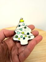 Handmade Ceramic Christmas Tree Ornament – Rustic Terracotta Tree Decoration – Folk Inspired Holiday Decor (4 of 7) -- Fabode Ceramics
