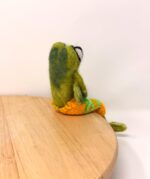 Needle Felted Frog Doll with Long Legs and Knitted Shorts | Whimsical Wool Sculpture (11 of 14) -- Fabode Ceramics