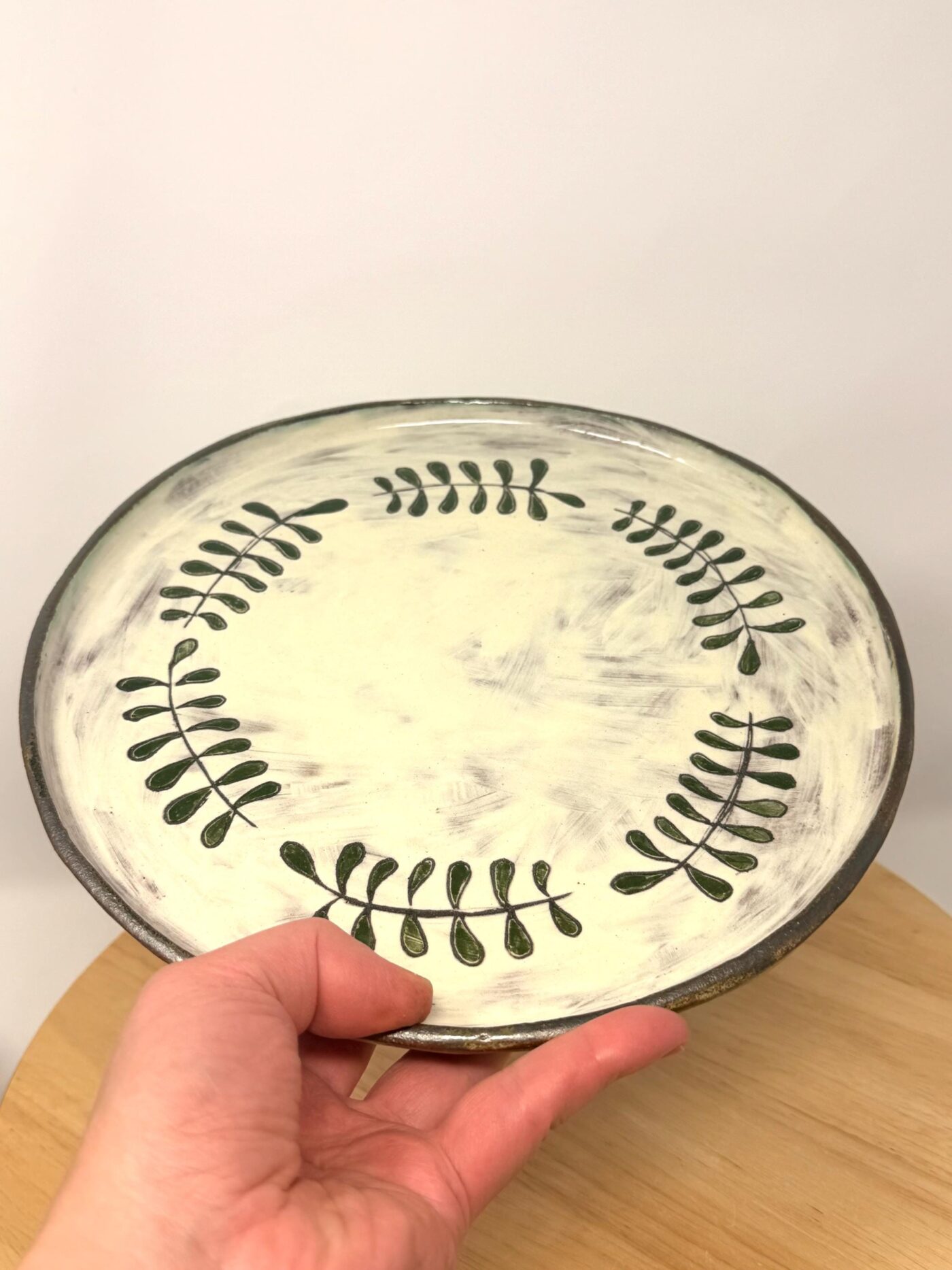 Handmade Large Ceramic Dinner Plate – Scandinavian Folk Inspired Stoneware (8 of 19) -- Fabode Ceramics
