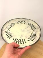 Handmade Large Ceramic Dinner Plate – Scandinavian Folk Inspired Stoneware (8 of 19) -- Fabode Ceramics