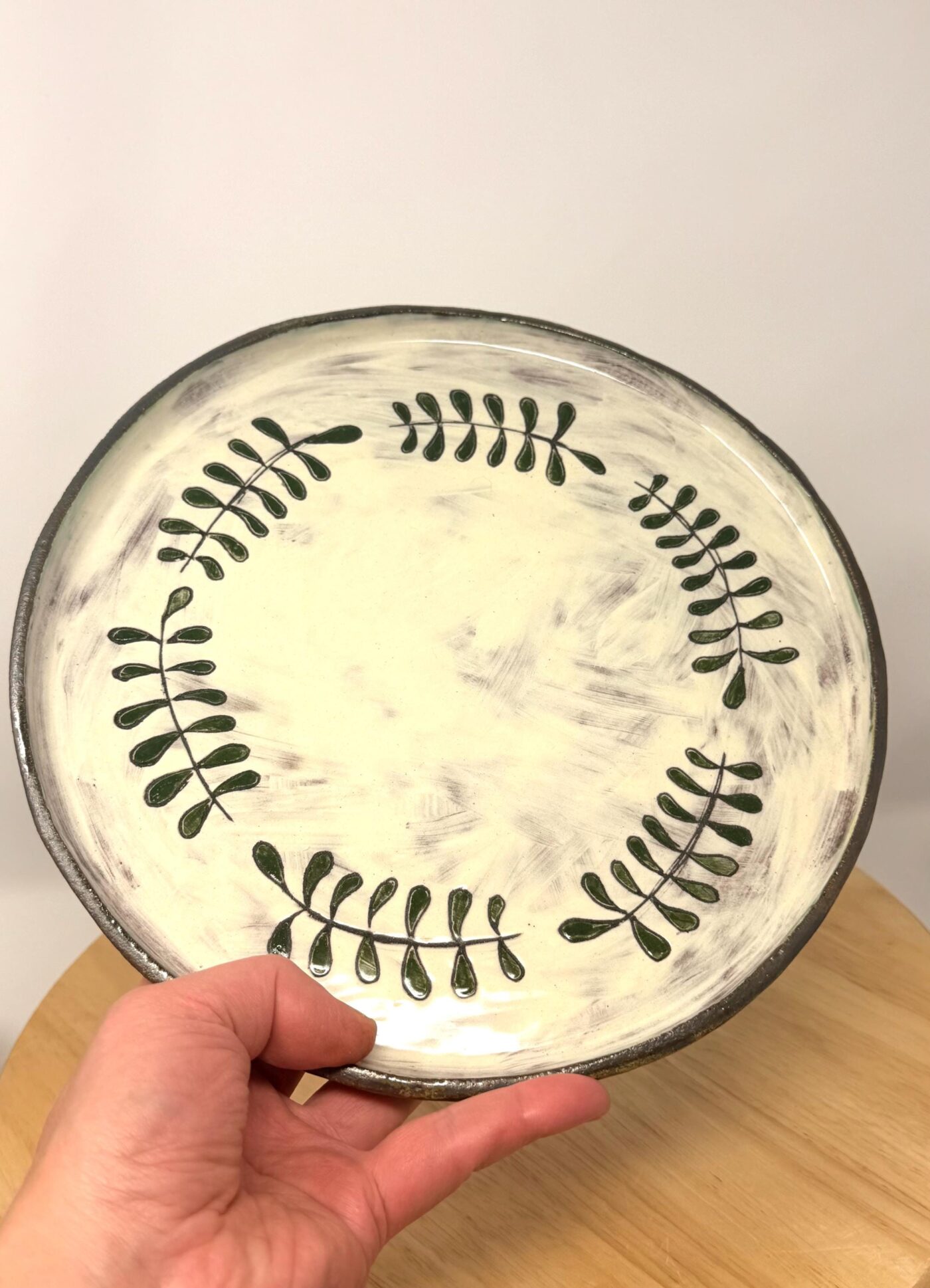 Handmade Large Ceramic Dinner Plate – Scandinavian Folk Inspired Stoneware (7 of 19) -- Fabode Ceramics